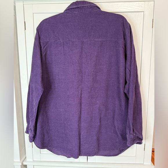 Vintage Disney Pooh Tigger Purple Corduroy Button Up Shirt Women’s 18W/20W - Picture 7 of 7